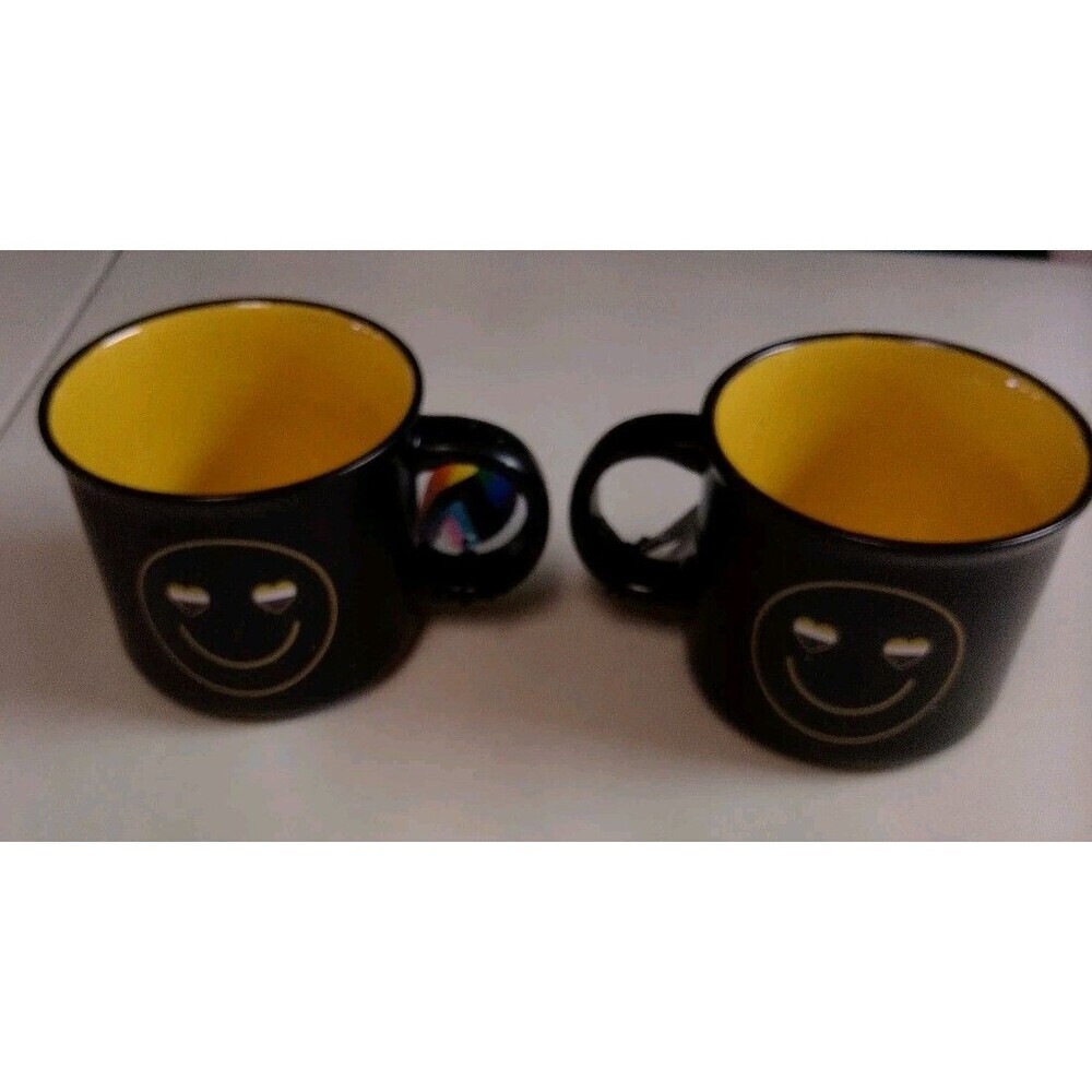 NWT Sheffield Home "Be You" Pride Mug Set of 2 Non-Binary Heart Eyes Smiley Face - Picture 15 of 16